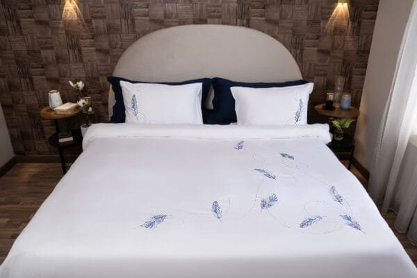 Blue feathers intertwined with enchanting patterns - Image 5