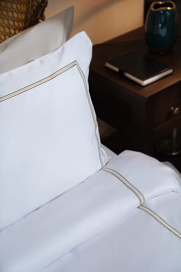 Golden Line Square Bedding Set – Sophisticated Elegance in Every Detail - Image 2