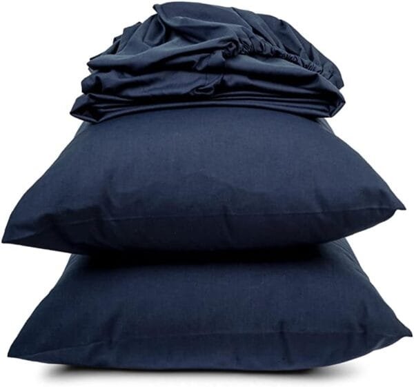 3-Piece Cotton Percale Fitted Sheet Set – Crisp & Breathable Comfort - Image 2