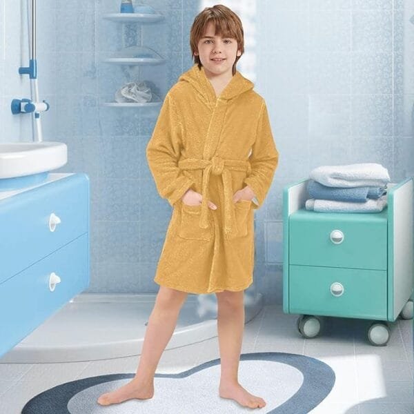 Mustard Kids' Robe – Cozy Comfort in Style - Image 2