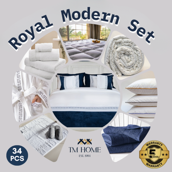 Royal Modern Set – Ultimate Luxury Bedding & Bath Collection for a Hotel-Quality Experience