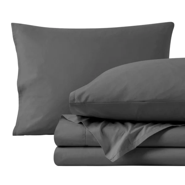 Luxury Cotton Percale Flat Sheets – 3-Piece Set - Image 5