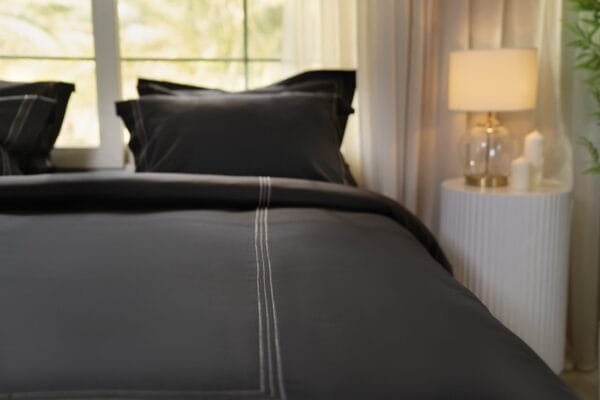 Stylish Black Stripe Duvet Cover Set - Transform Your Space with Elegance - Image 2