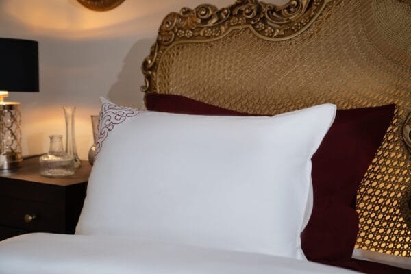Dark-Red Motifs Bedding Set – Bold Elegance for a Striking Bedroom - Image 4