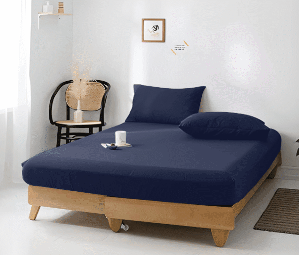 Luxurious Cotton Fitted Sheet Set with Satin Feel – 3-Piece Collection