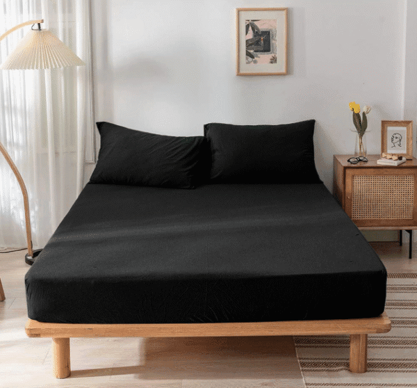 Luxurious Cotton Fitted Sheet Set with Satin Feel – 3-Piece Collection - Image 10