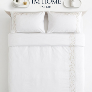 Net & Effect Embroidered Duvet Cover Set 6 PC 600 TC