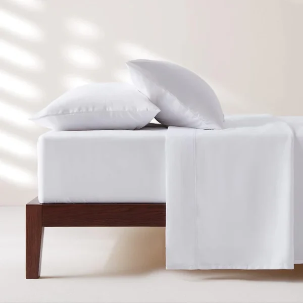 Luxury Cotton Percale Flat Sheets – 3-Piece Set - Image 2
