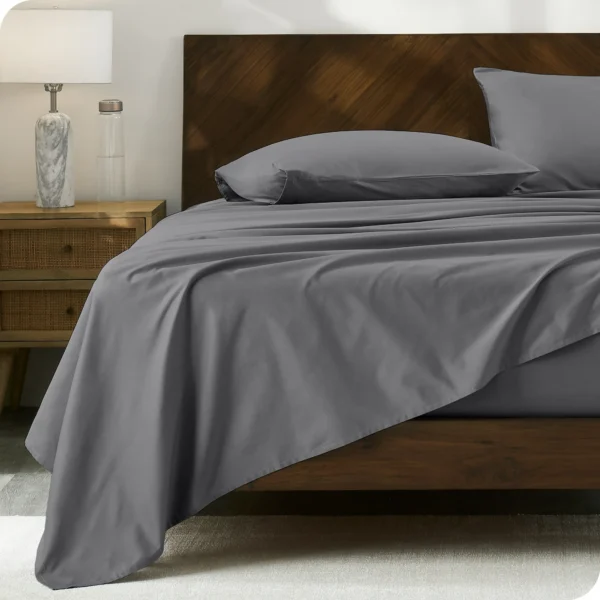 Luxury Cotton Percale Flat Sheets – 3-Piece Set - Image 4