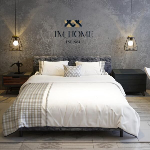 Modern Chic Luxurious Plaid 100% Egyptian Cotton Bedding Set
