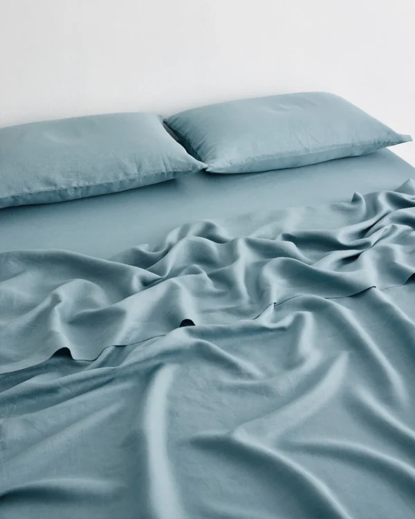 Luxury Cotton Flat Sheets with Satin Feel – 3-Piece Set - Image 8