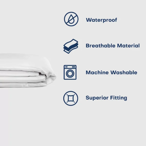 Terry Cotton Mattress Protector – Waterproof, Breathable, and Ultra-Soft Comfort - Image 6