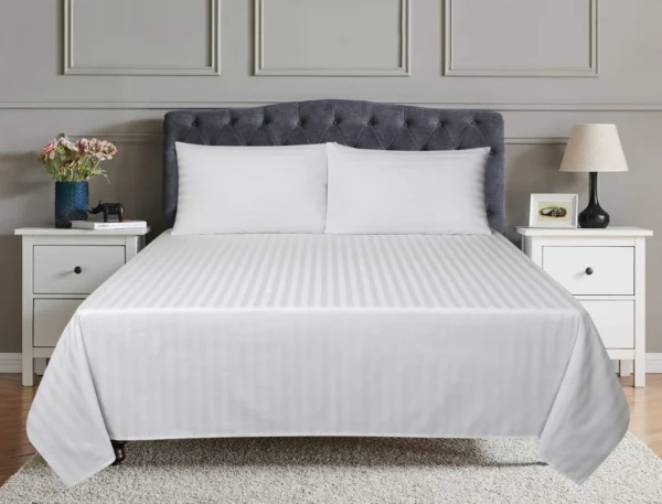 Striped Flat Sheet Set – Style Meets Comfort ( 3 Pcs )